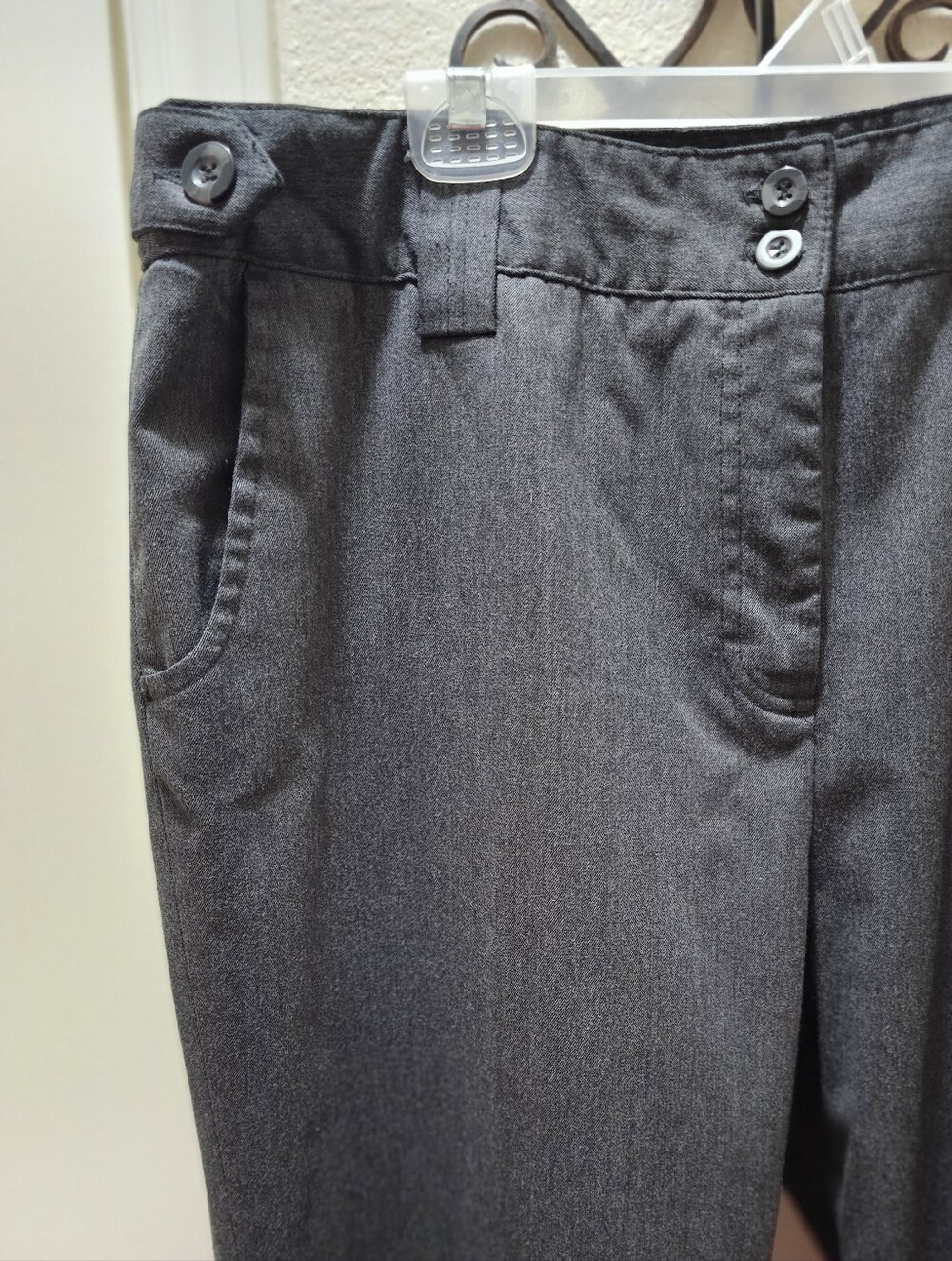 Covington Wonens Straight Wide Leg Dress Slacks In Charcoal Size 16 EUC - Picture 7 of 15